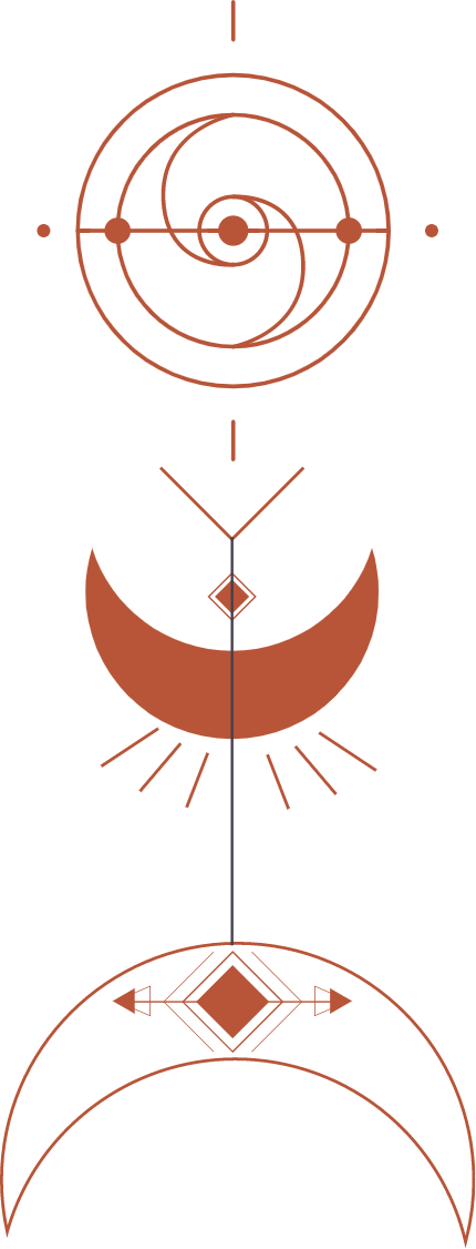 grafica-simboli-sacri-verticali-alchimia-femminile-simonamotta Simboli sacri verticali in stile geometrico e spirituale